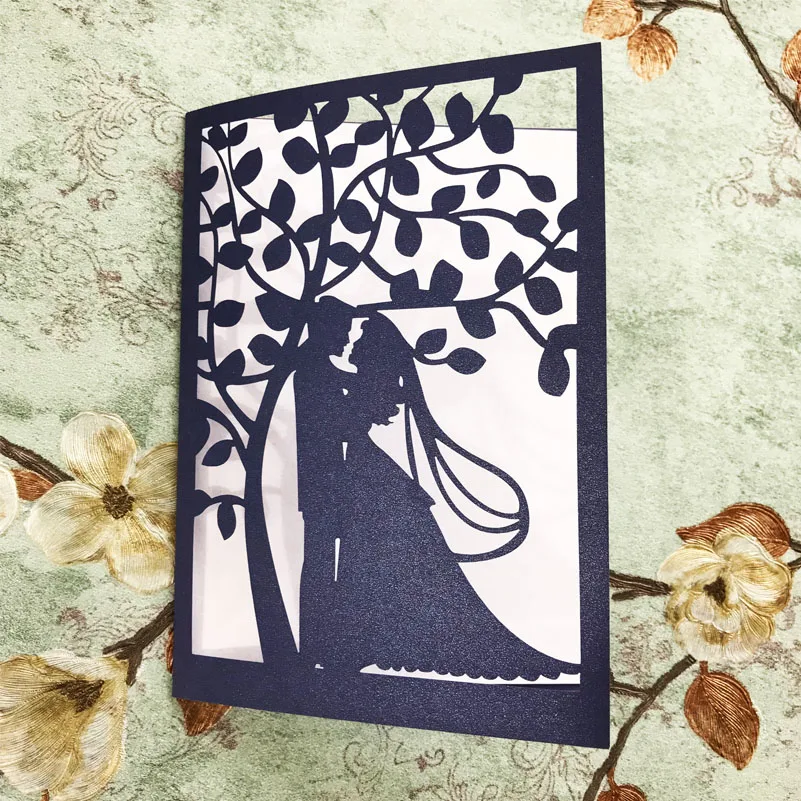 Пригласительная открытка тема на День святого Валентина украшение жемчужная