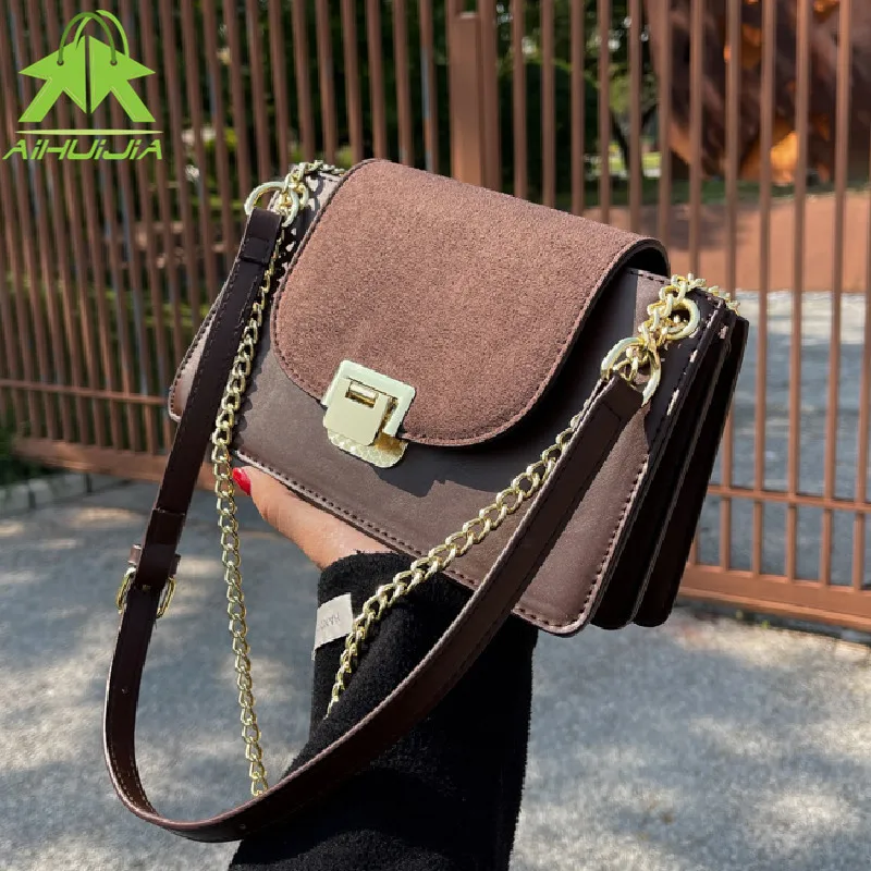 

Новая мини-сумка-мессенджер из искусственной кожи с цепочкой для женщин, новинка 2021, женская сумка через плечо, женская модная маленькая сум...