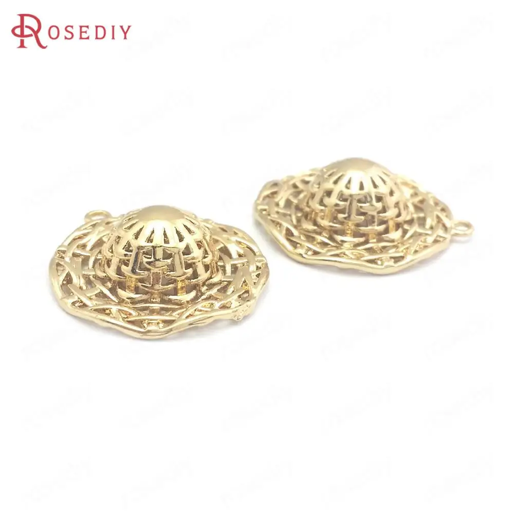 6 шт. латунные подвески для шляпы 24 К цвета шампанского | Украшения и аксессуары