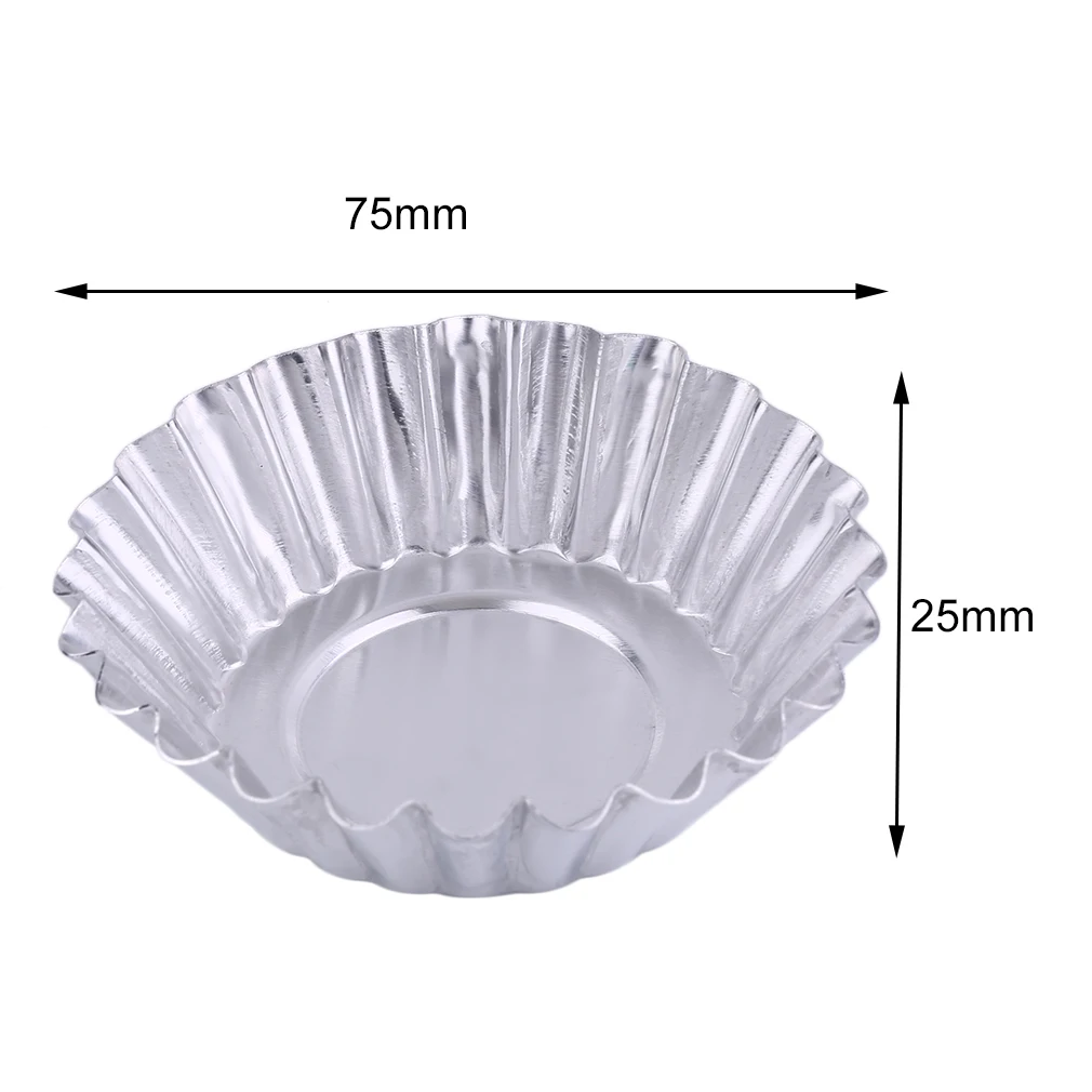 

Practical Egg Tart Aluminum Cupcake Cake Cookie Mold Professional Lined Mould Tin Baking Tools Kitchen Home Use