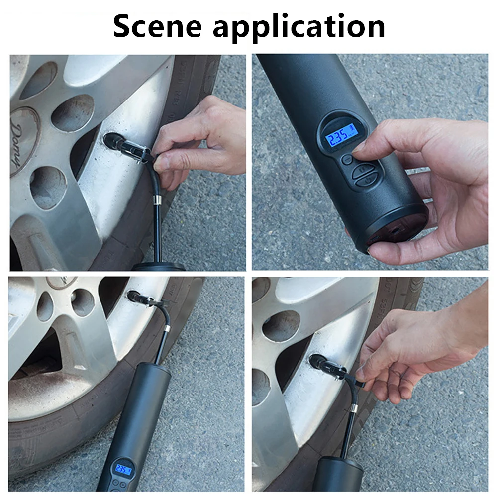 Barato Recargable Mini Bomba De Aire Inflador De Neumáticos Inalámbrico Portátil Compresor Digital Bomba De Llanta Para Neumáticos De Coche Bicicleta Bolas 2000mAh