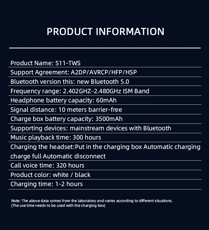 YPAY S11, 3500 мА/ч, внешний аккумулятор, наушники, Bluetooth, беспроводные, спорт, Inear, TWS, игровая гарнитура, шум, наушники с сенсорной кнопкой