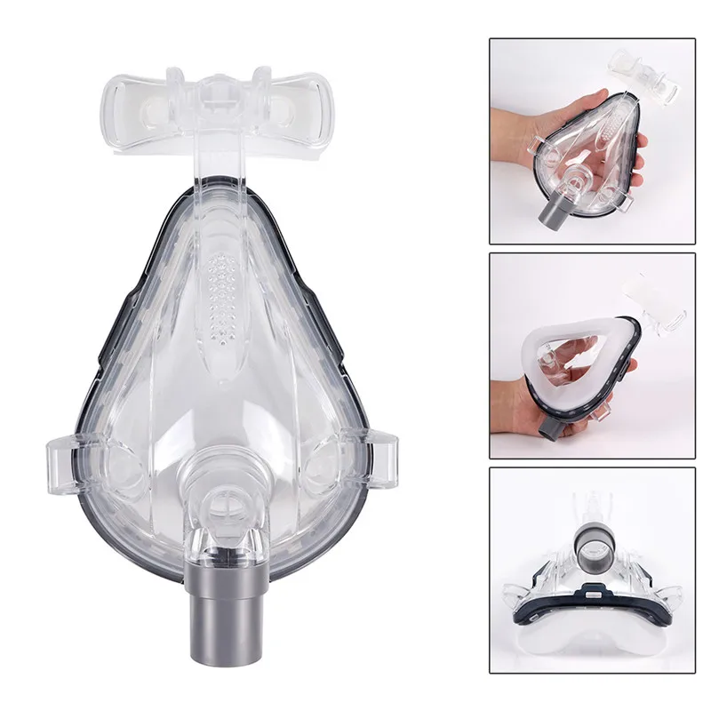 FM1 маска для лица CPAP Авто CPAP BiPAP маска с бесплатным головным убором Белый s m l для сна апноэ OSAS храп людей