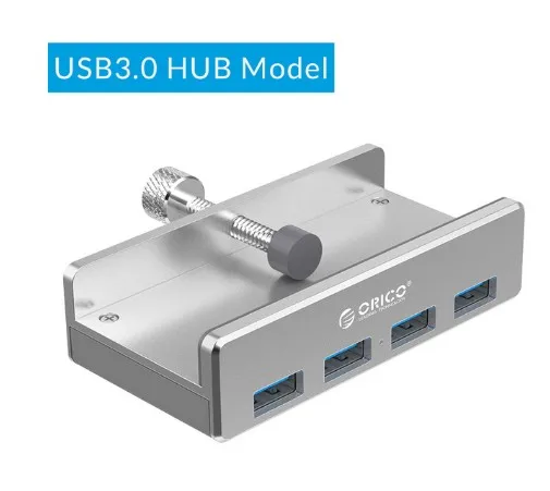 ORICO usb-хаб алюминиевый внешний 4 порта USB 3,0 Usb разветвитель с 10-30 мм регулируемым зажимом для Macbook Air ноутбук ПК Компьютерные концентраторы - Цвет: MH4PU