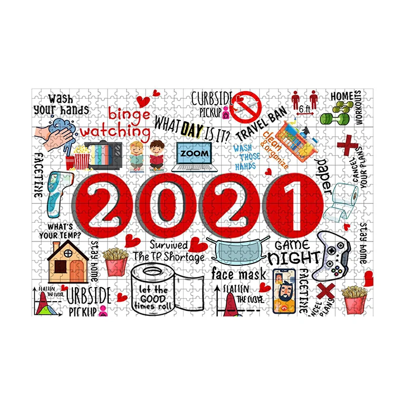 

1000 Pieces 2021 Jigsaw Puzzles Building Blocks Family Challenging Game Commemorative Adults Kids Home Decoration Gifts For Kids