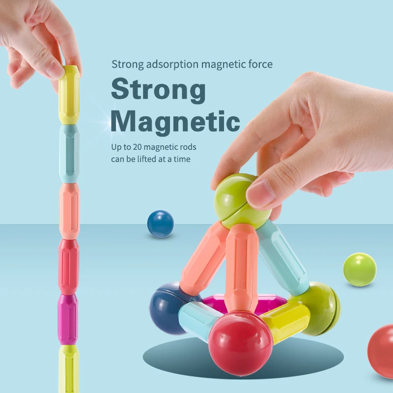 Big Size DIY Magnetic Construction Set Early Learning Constructor Variety Rod Building Blocks for Children toys Gift | Игрушки и хобби