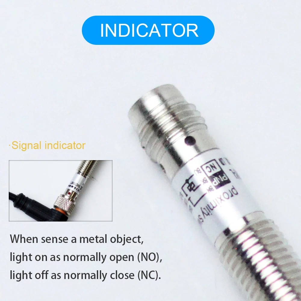 Cloweit IP65 M8 Inductance Proximity Sensor NPN PNP DC10-30V 3pin Connector Cylindrical Metal Approach Switch LJ8A3 Series | Обустройство