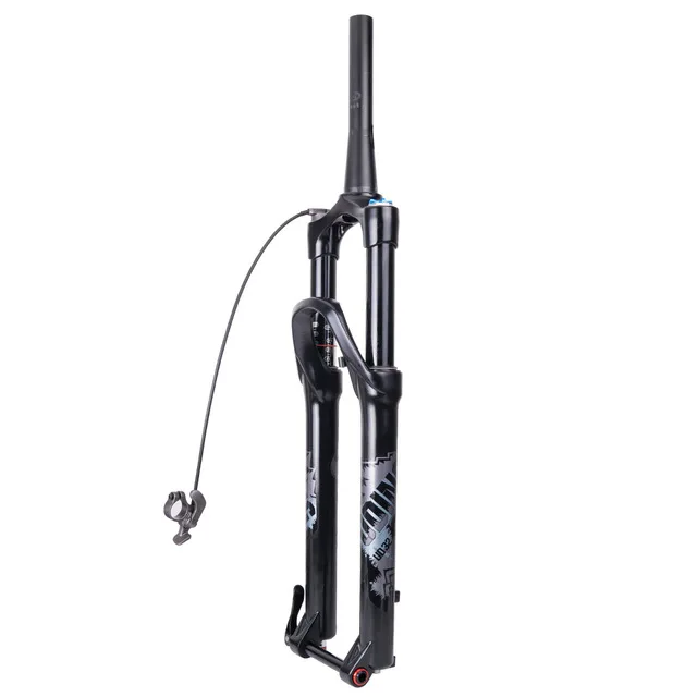 Tapered 15mm remote ZTTO 120 мм дорожная воздушная вилка 26 27,5 дюймовая подвеска прямая коническая труба через ось QR БЫСТРОРАЗЪЕМНАЯ Велосипедная вилка MTB - Цвет: Tapered 15mm remote