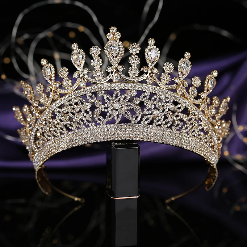 

Crown HADIYANA Vintage Magnificent Tiara Women Wedding Bride Hair Accessories Zirconia Hair Jewelry BC3818 Couronne De Mariage