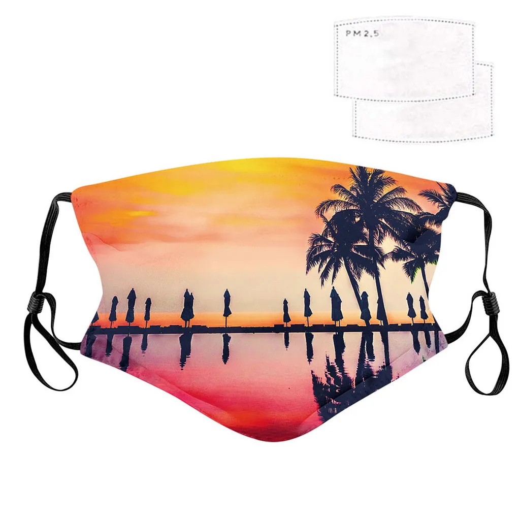 Летняя Модная хлопковая тканевая смываемая маска для лица мужская и женская