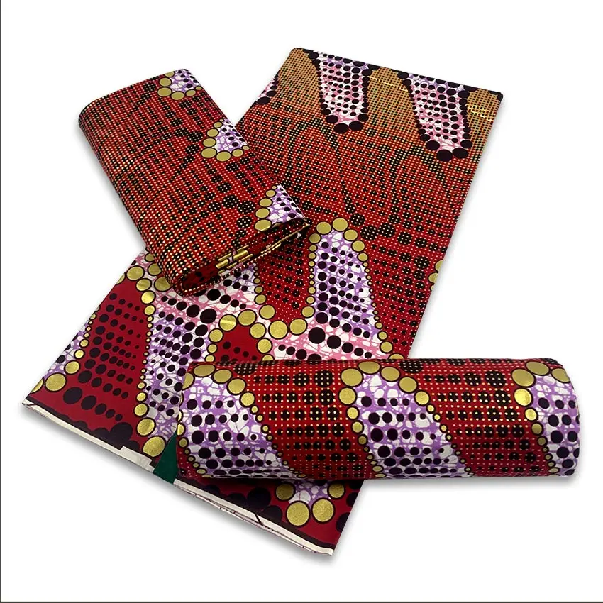 

Classic Nigerian Wax batik fabric African High End Cotton For Dress Fabric H210816