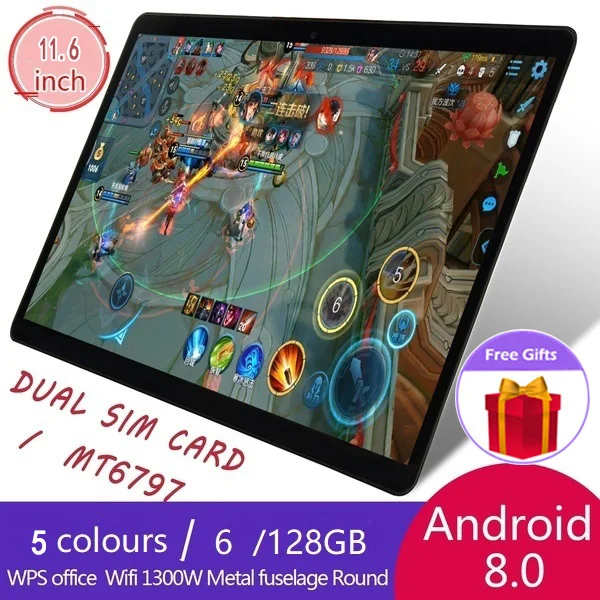 Популярный смарт планшет 6G + 128G Android 8 1 2560*1600 IPS 10 дюймовый экран десять ядер 4G сеть