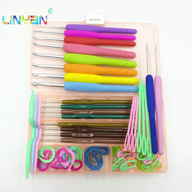 18 шт. набор крючков для плетения изделий пряжа Швейные аксессуары ящик