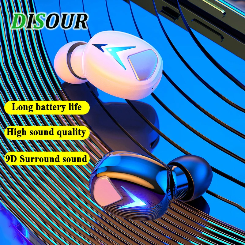 

DISOUR Mini Single Ear Bluetooth Earphones Wireless BT 5.2 Earbuds Waterproof Headphones Gaming Headset For iPhone Xiaomi Huawei