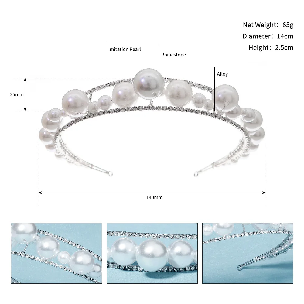 

Bride jewelry headdress diademas para el pelo mujer hair pins and clips wedding accessories dress pearl hoop haarband dames