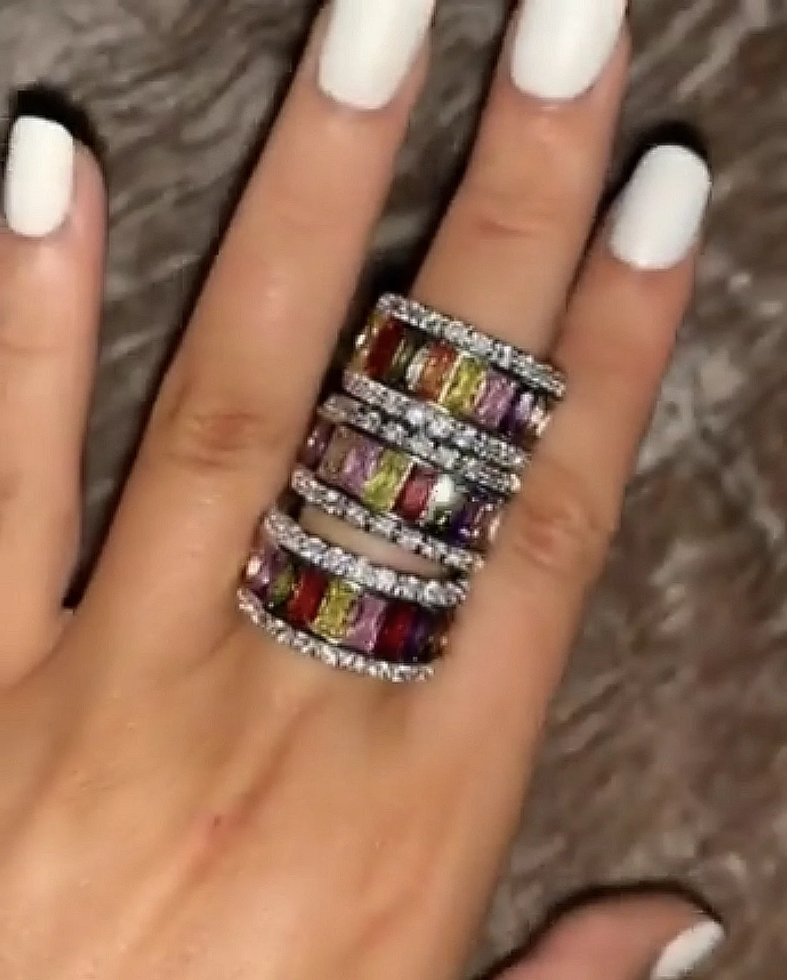 

925 SILVER ENGAGEMENT WEDDING BAND RING FINGER Multicolor SAPPHIRE RUBY PERIDOT KUNZITE TOPAZ Gemstone Rings for Women JEWELRY