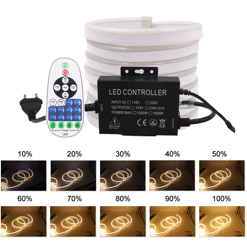 

Светодиодная неоновая вывеска с диммером SMD2835, 120 светодисветодиодный, s/M, наружная светодиодный аемая Светодиодная лента, неосветильник св...