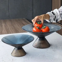 living room coffee table decoration fruit plate glass ornaments comport household personality snack fruit tray decoration crafts