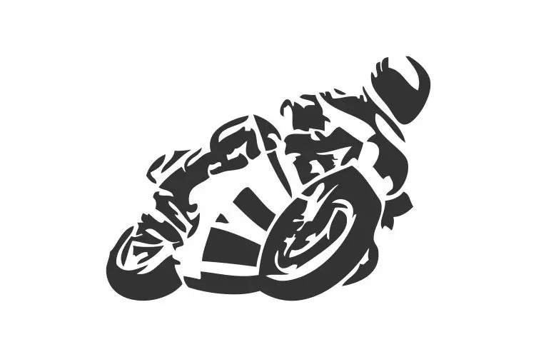 Круто с красавца для верховой езды поразительного внешнего мотоцикл виниловые