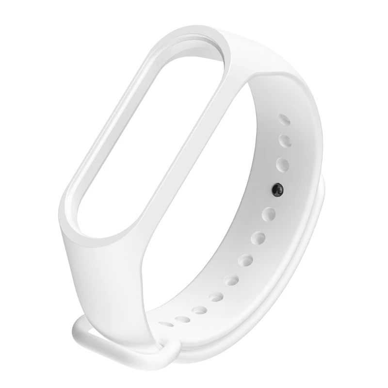 Белый Ремешок на запястье для Xiao mi band 3 ремешок на запястье mi Band 3 браслет на ремне Оригинальные сменные цветные силиконовые - Цвет: Белый