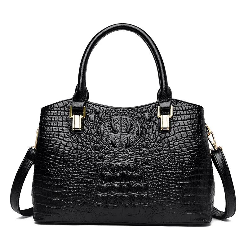 

Vintage Crocodile Genuine Leather Luxury Ladies Handbags Women Bags Fashion Designer Woman Shoulder Bag Female Bolsas Feminina