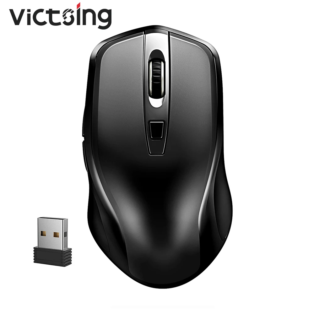 Беспроводная мышь VicTsing PC157 полноразмерная оптическая 2 4G с USB нано приемником 1600DPI