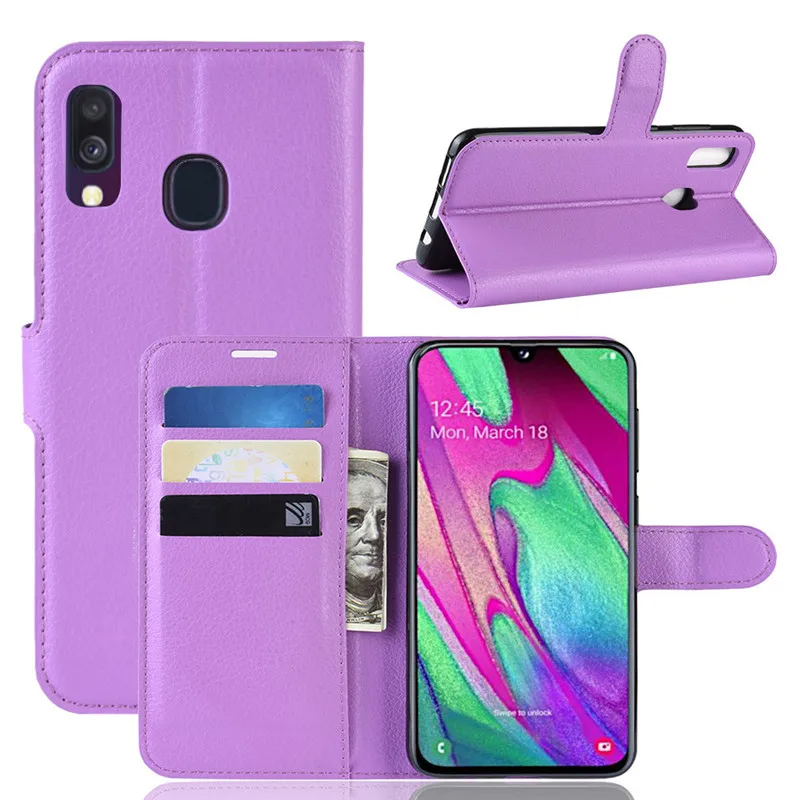 Роскошный кожаный чехол для samsung Galaxy A40, чехол для телефона, чехол для samsung A40 A 40 A405 A405F, SM-A405F, чехол