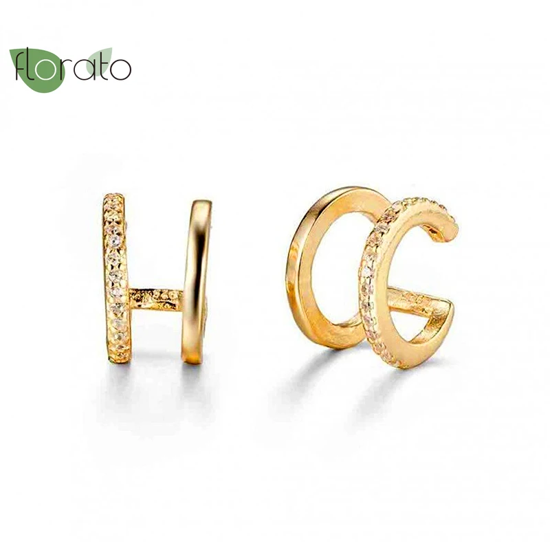 925 пробы Серебряная Ушная манжета для женщин унисекс панковские Геометрические