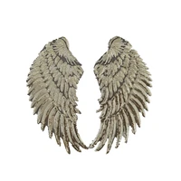 iron on sequined gold wings patch for jackets shirts jeans
