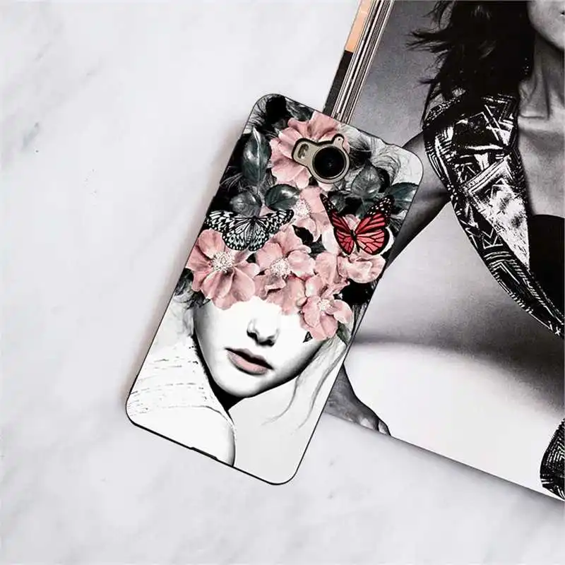 Fashion YJ Pattern Soft TPU 5.0&quotFor Huawei Y6 2017 Case For Cell Phone Cover |