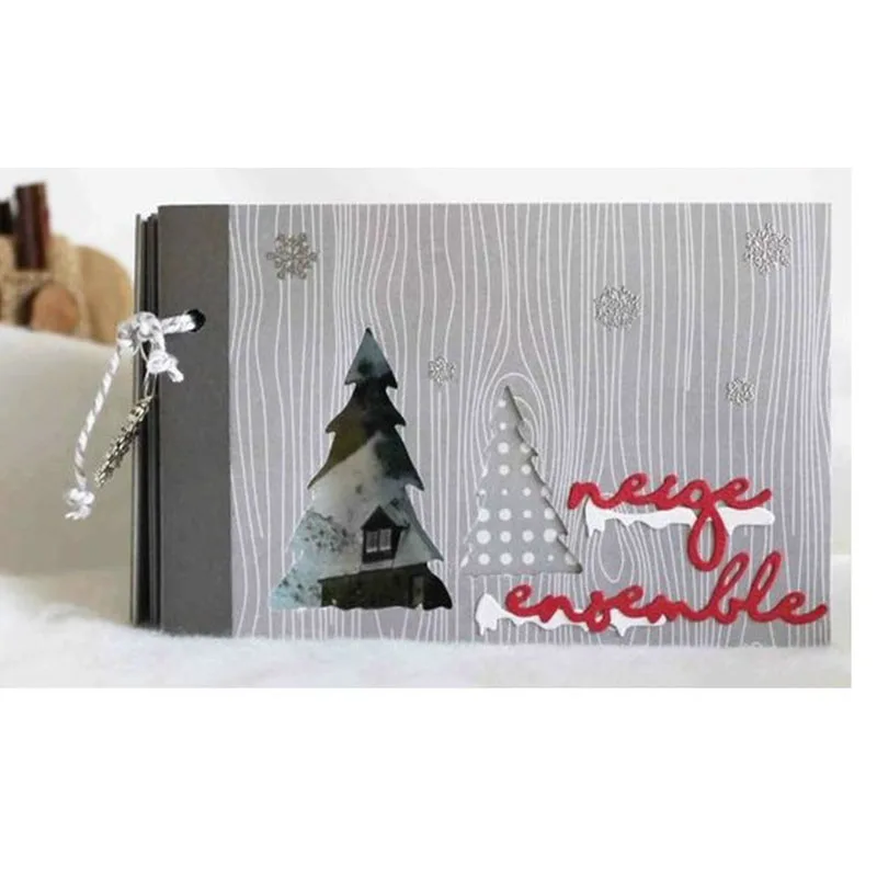 Металлические Вырубные штампы с французскими надписями для скрапбукинга и