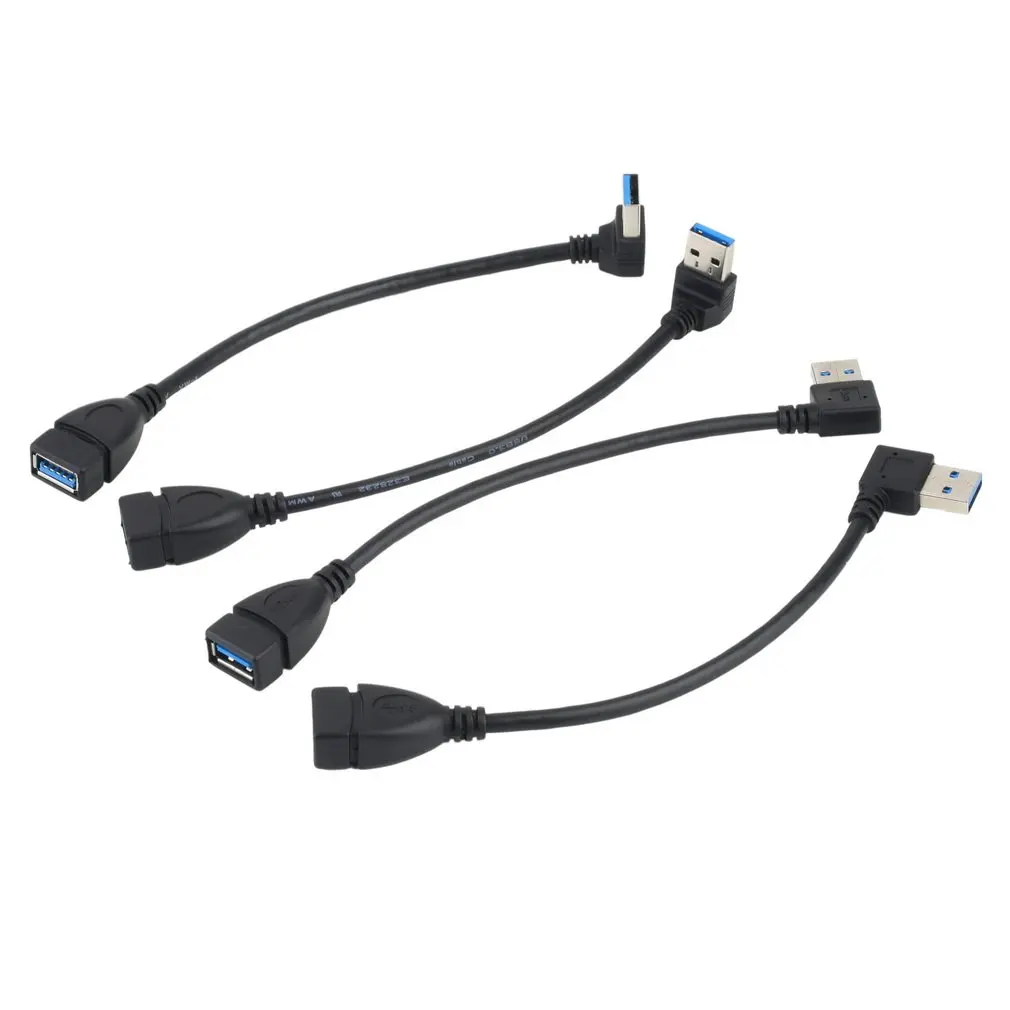 Универсальный Удлинительный USB-кабель 25 см USB 3 0 штекер a-гнездо a 90 градусов