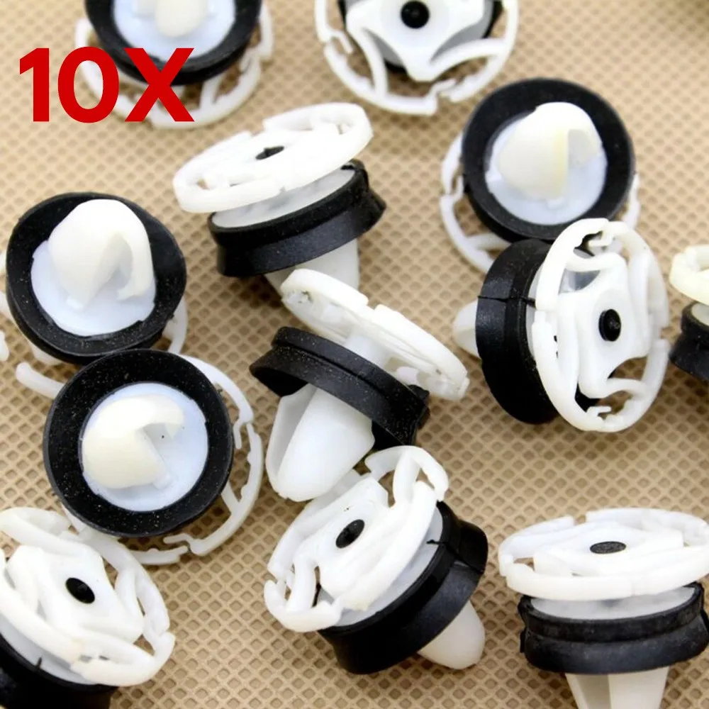 

10pcs Car Door Trim Panel Mounting Clips For Renault 7703077476 Nylon White Auto Fastener Clips Car Accessories