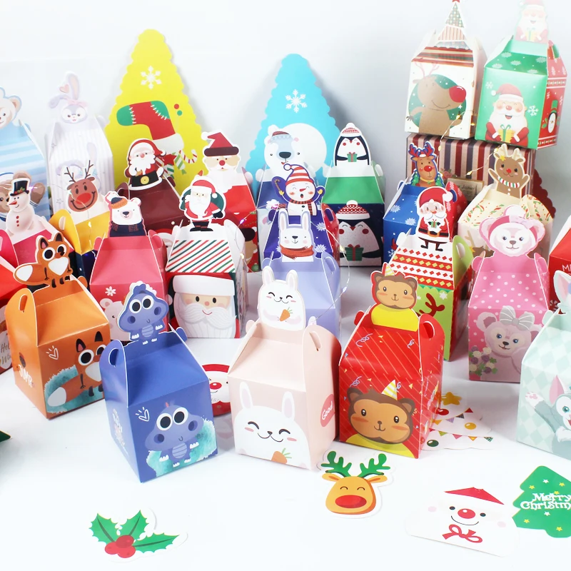 10 шт. коробочка для конфет на вечеринку коробка печенья с мультяшными животными