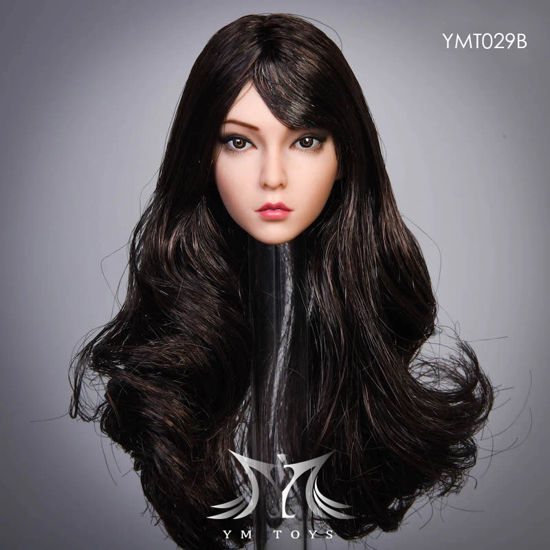 

In Stock 1/6 Female Figure The Roses Suntan Head Sculpt Carving YMT029 Planted Hair Model for 12" Female seamless Body Toy