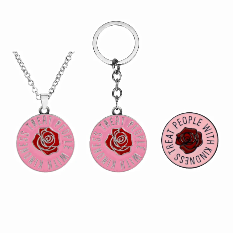 HY Style брелок для ключей с изображением людей добротой монеткой в виде Розы