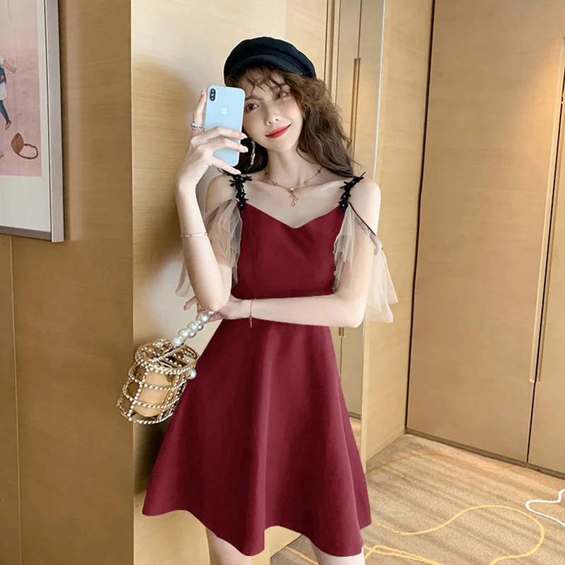 

Women's Summer Black Slip Dress 2021 New Sexy Dew Tops Befree Shein