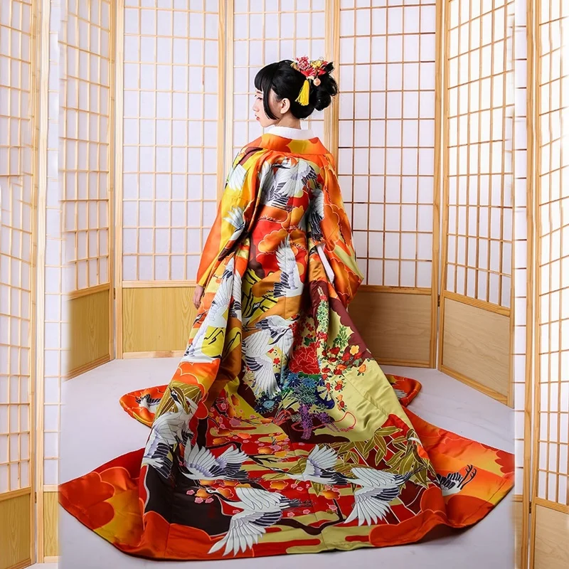 1 Традиционный японский кимоно Obi Yukata женский костюм Гейша хаори кимоно японское кимоно косплей FF2215 - Цвет: 1