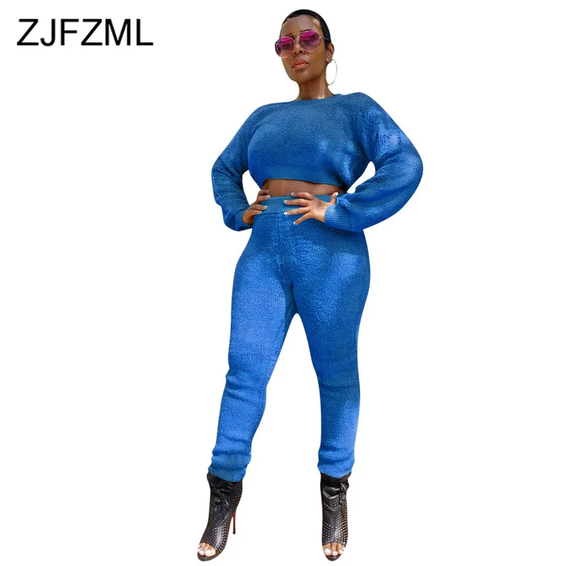 Комплект из 2 предметов женский свитер с круглым вырезом и длинными рукавами +