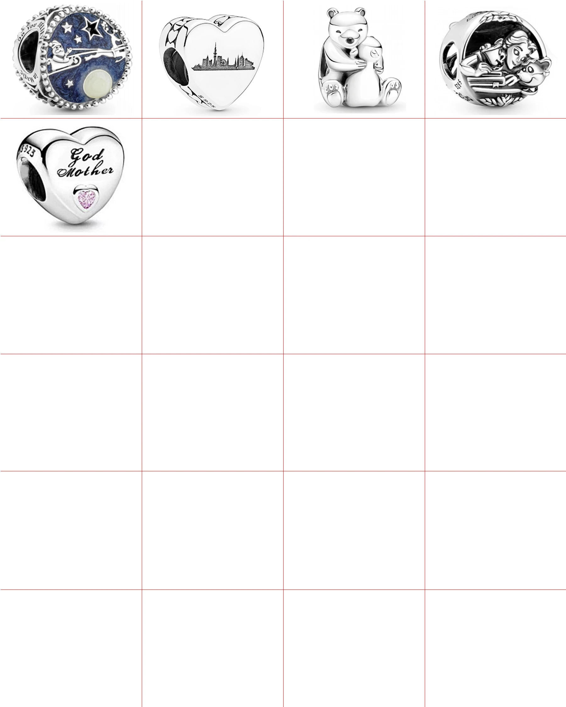 

Браслет-цепочка из серебра 2021 пробы с Шармами