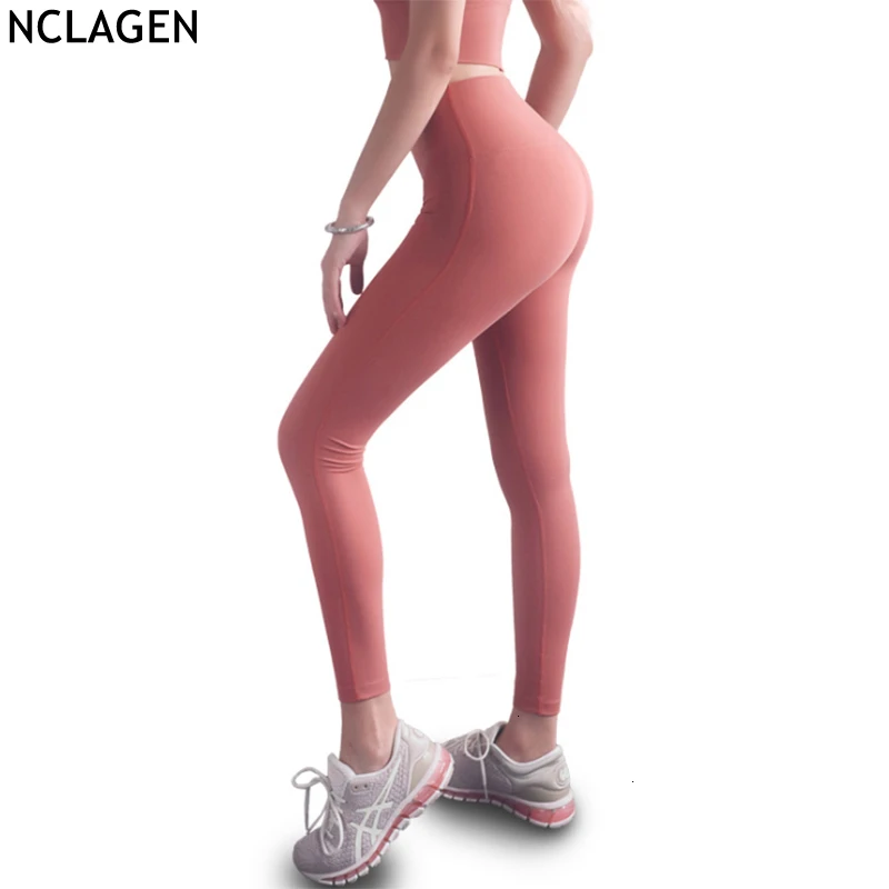 Спортивная одежда NCLAGEN женские штаны для йоги дышащие эластичные леггинсы бега