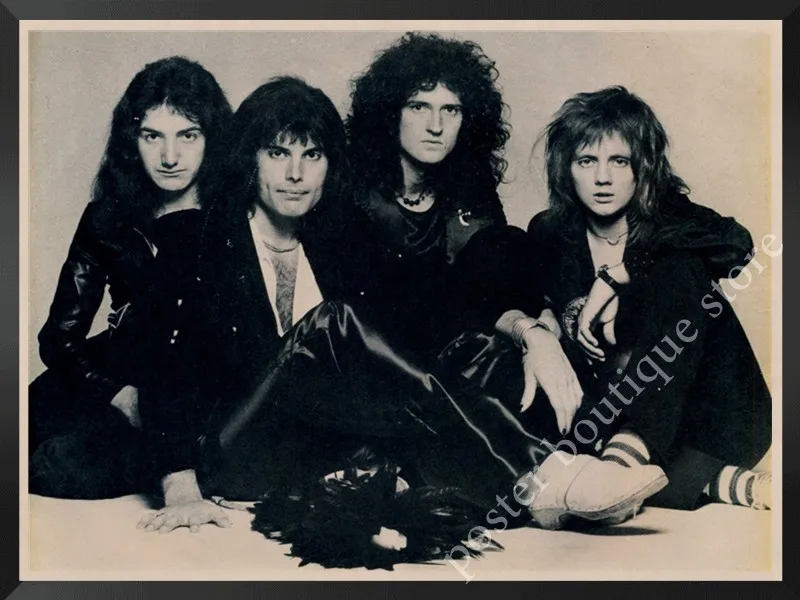 Queen Band музыкальный плакат на крафт-бумаге Фредди Меркьюри, Brian мая винтажная Высококачественная декоративная роспись стены стикер