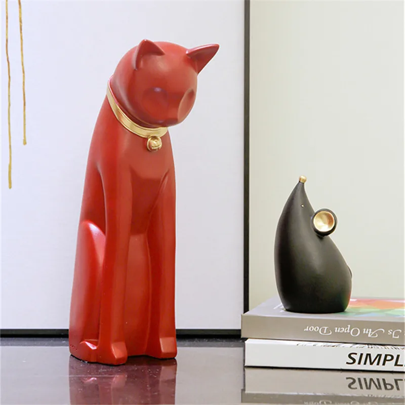 

Teenage heart cure department small swing creative home room arrangement set up cute cat pose study decoration