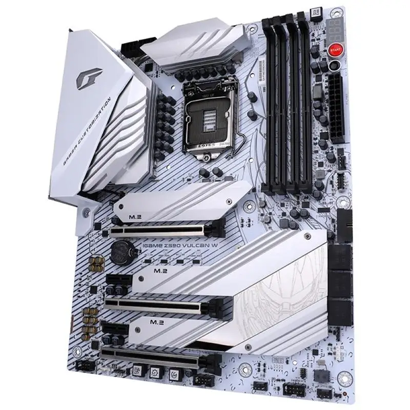 Günstig Bunte Motherboard IGame Z590 Vulcan W V20 M.2 SATA NVME SSD 128GB RGB Gaming Motherboard Für 11600K/11700K/11900K