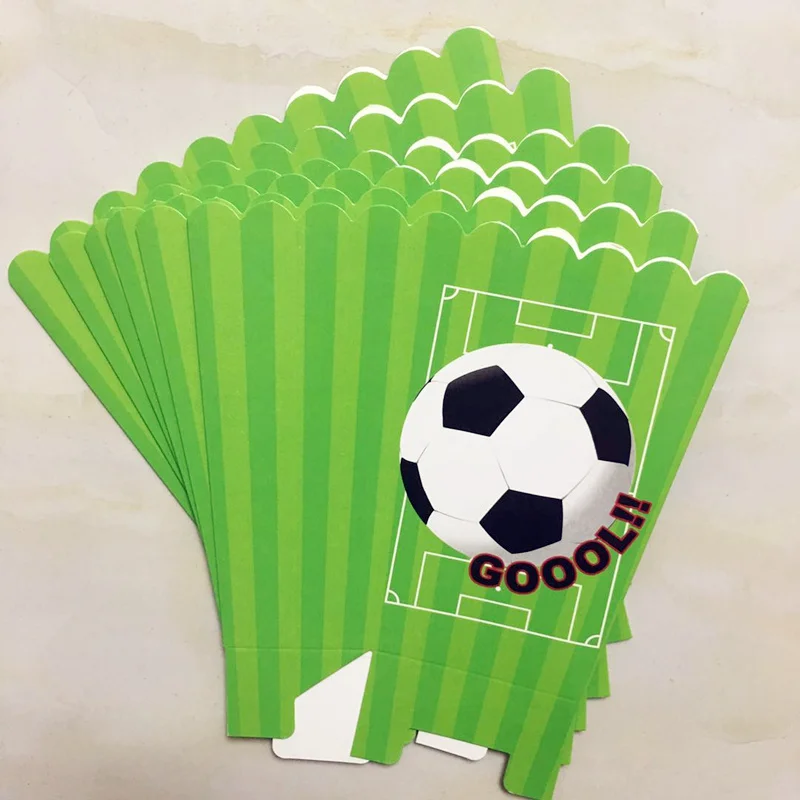 6 шт./лот коробка для попкорна футбола милые одноразовые бумажные стаканы Детские