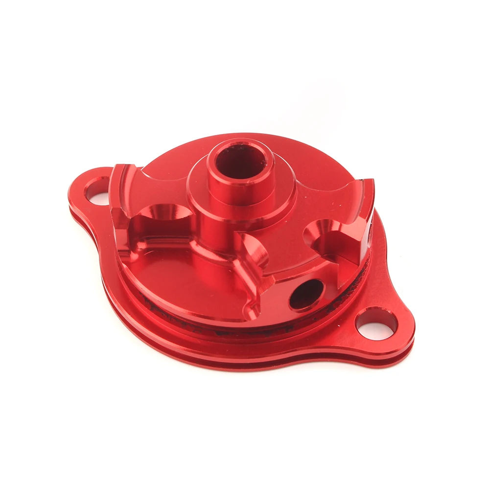 

For Honda CRF250R 2004-2009 CRF250X 2004-2017 Supermoto Red Billet Aluminum CRF250 R/X Motocross Engine Oil Filter Cover Cap