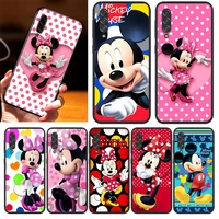 minnie disney mouse cute phone case for samsung galaxy a90 a80 a70 s a60 a50s a30 s a40 s a2 a20e a20 s a10s a10 e black tpu