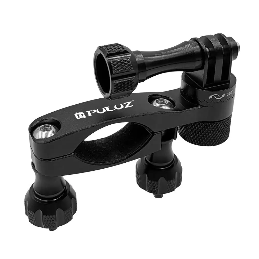 360 Degree Rotation Bike Aluminum Handlebar Adapter Mount &amp Screw for GoPro HERO7/6/5/4 Session /3+/DJI OSMO Action/Xiaoyi |