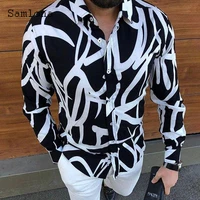 sexy mens clothing long sleeve classic 3d print t shirt 2021 single breasted tops men summer casual tees shirt plus size s 3xl