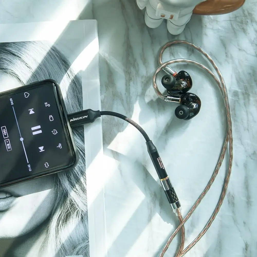 Адаптер для наушников NILLKIN с разъемом USB Type-C на 3 5 мм аудиокабель Aux чип DAC Samsung S20 Ultra